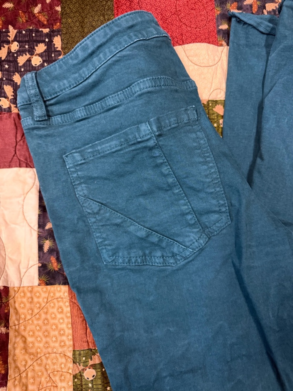 Shyanne Teal Wide-Leg Flare Jeans - Picture 2 of 4
